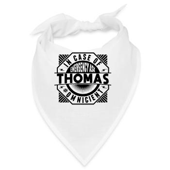 Fragen Sie Im Notfall Thomas - Bandana - Weiß - Vorne