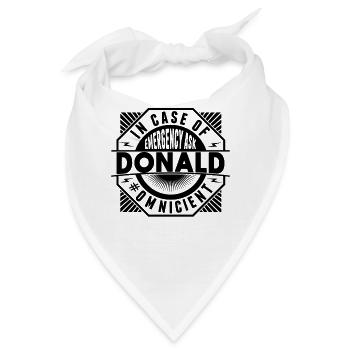 Im Notfall Fragen Sie Donald - Bandana - Weiß - Vorne