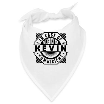 Im Notfall Fragen Sie Kevin - Bandana - Weiß - Vorne