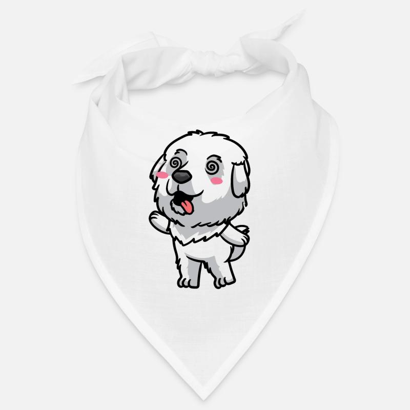 Émoticône de chien de montagne des Pyrénées Bandana
