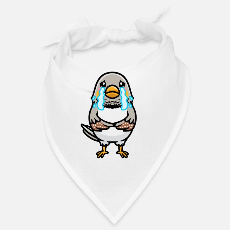 Zebrafink Vogel Traurig Weinen Emoticon Bandana