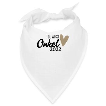 Onkel 2022 - Onkel werden - Bandana - Weiß - Vorne