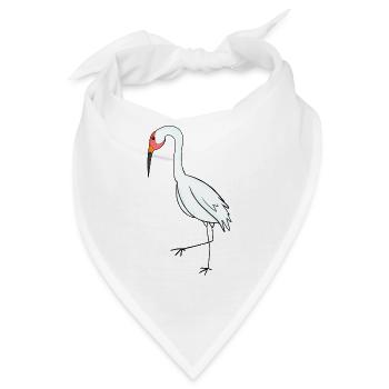 Zugvögel Kranich Vogel - Bandana - Weiß - Vorne