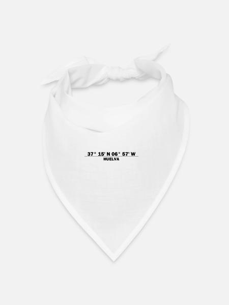 Huelva Coordinates - Bandana - white - Front