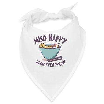 Asiatisches Essen Udon Miso-Nudeln Asiatische - Bandana - Weiß - Vorne