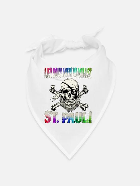 St. Pauli Hamburg Fanartikel St. Pauli - Bandana - white