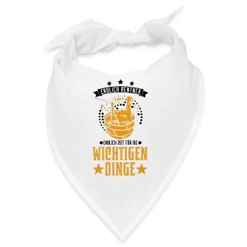 Sauna Rentner Saunieren Opa Saunagänger - Bandana - Weiß - Vorne
