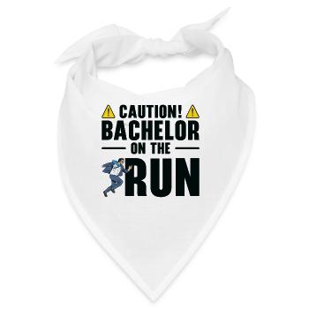 Bachelor Caution Bräutigam Heiraten Hochzeitstag - Bandana - Weiß - Vorne