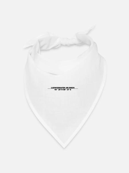 Ludwigshafen am Rhein coordinates - Bandana - white - Front