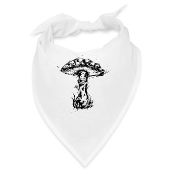 Pilz - Bandana - Weiß - Vorne