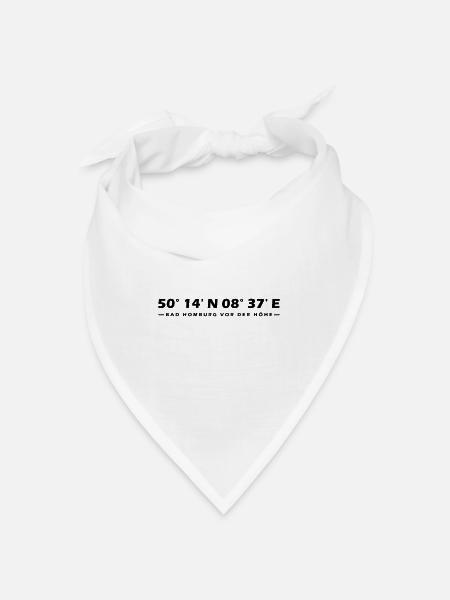 Bad Homburg in front of the altitude Coordinates - Bandana - white - Front