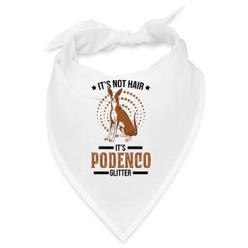 It's not Hair It's Podenco Glitter - Bandana - Weiß - Vorne