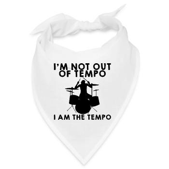 I'm Not Out Of Tempo, I Am The Tempo - Bandana - Weiß - Vorne