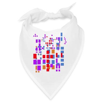 Pixel Bild in coolen Farben - Pixelworld - Bandana - Weiß - Vorne