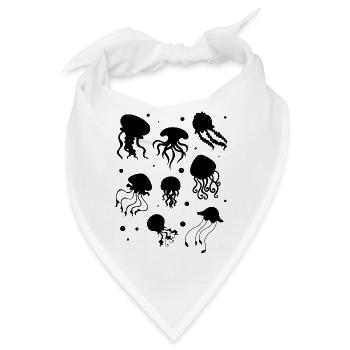 Happy Jellyfishes Gelee Fische Quallen - Bandana - Weiß - Vorne