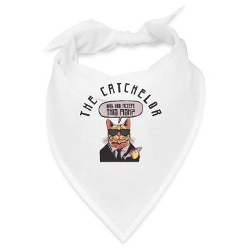 Catchelor Single Leben Katze Bachelor Party - Bandana - Weiß - Vorne