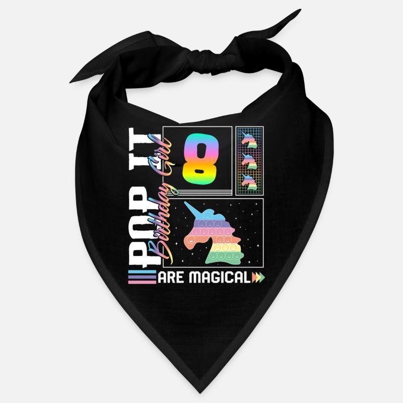 8. Geburtstag Mädchen Einhorn süßes Tee, Pop Geburtstag Bandana