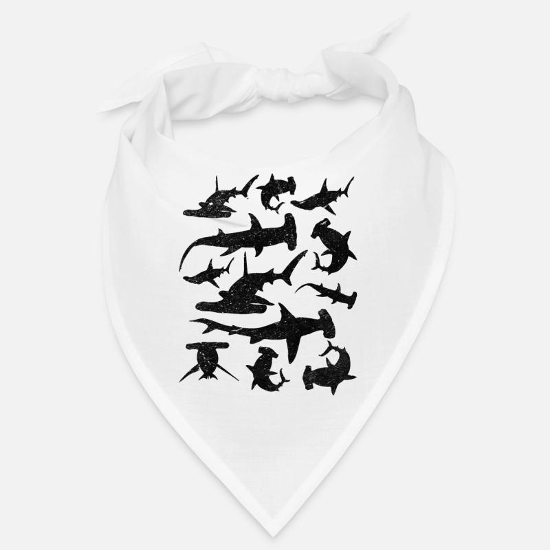 Requin-marteau Poisson Grand requin-marteau Requin-marteau - Bandana - blanc