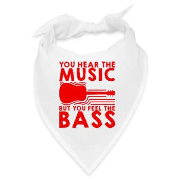 You Hear The Music But You Feel The Bass 2 - Bandana - Weiß - Vorne