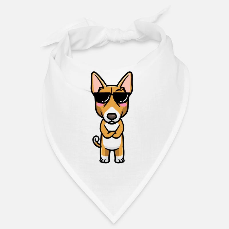 Émoticône de chien Basenji Bandana