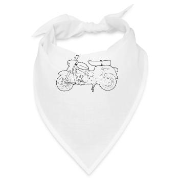DS50 / Schwalbenfahrer / Ostalgie / Mofa Oldtimer - Bandana - Weiß - Vorne