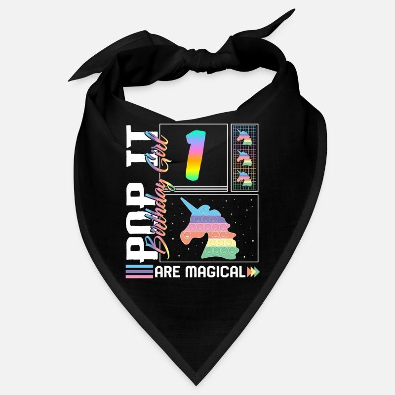 1. Geburtstag Mädchen Einhorn süßes Tee, Pop Geburtstag Bandana