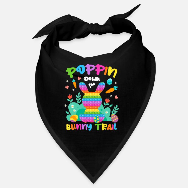Poppin Down The Rabbit Trail Lapin avec oeuf de Pâques Bandana