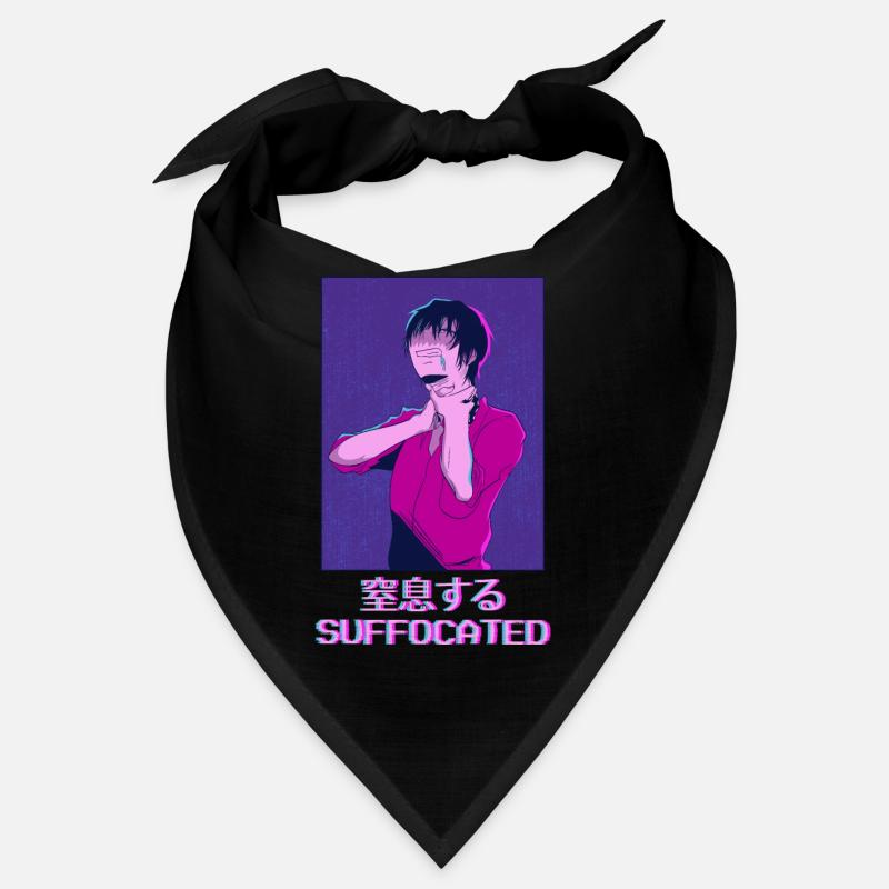 Emo Anime Boy Vaporwave Aesthetically Suffocated Ge Bandana