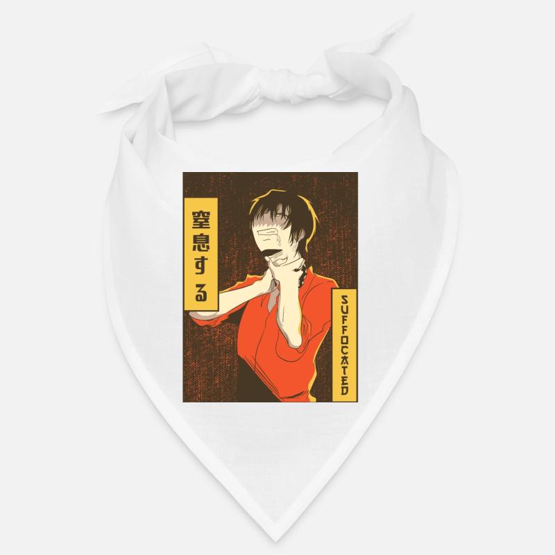 Emo Anime Junge Vaporwave Ästhetisch Ersticktes Ge Bandana