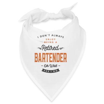 Barkeeper Lustige Berufsbezeichnung Beruf - Bandana - Weiß - Vorne