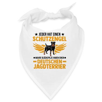 Deutscher Jagdterrier Schutzengel - Bandana - Weiß - Vorne