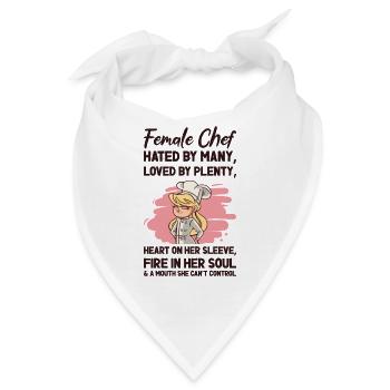 Weiblicher Chefkoch Kochen Mahlzeiten - Bandana - Weiß - Vorne