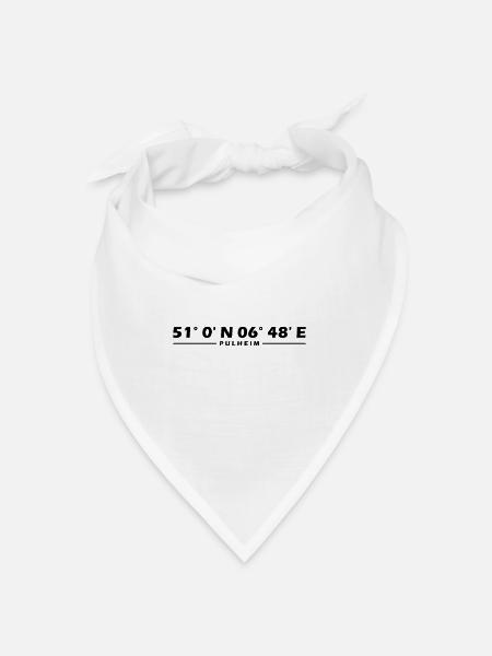 Pulheim Koordinaten - Bandana - Weiß - Vorne