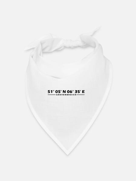 Grevenbroich coordinates - Bandana - white - Front
