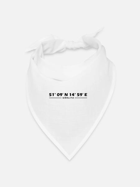 Görlitz coordinates - Bandana - white - Front