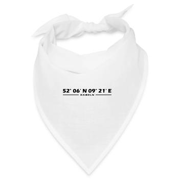 Hameln Koordinaten - Bandana - Weiß - Vorne