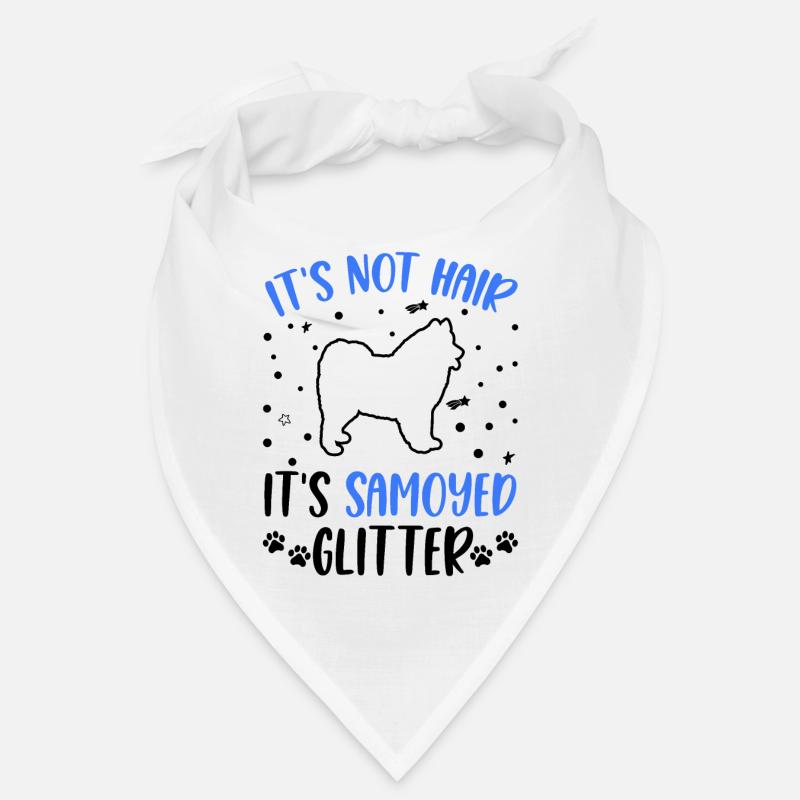 Ce n’est pas des cheveux C’est Samoyed Glitter Samojede Bandana