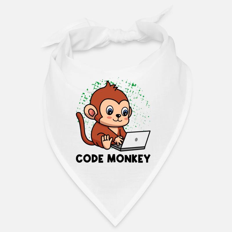 Code Monkey Programming Coder Computer Geek Develo - Bandana - Weiß