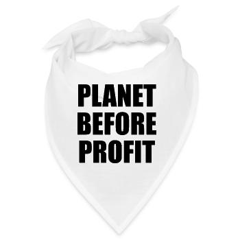 Planet Before Profit - Bandana - Weiß - Vorne