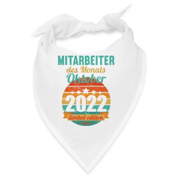 Mitarbeiter des Monats Oktober 2022 - Bandana - Weiß - Vorne