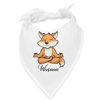Auszeit Durchatmen Wusaaa Fuchs - Bandana - Weiß - Vorne