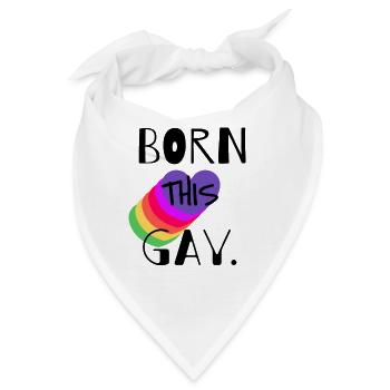 BORN THIS GAY - Bandana - Weiß - Vorne