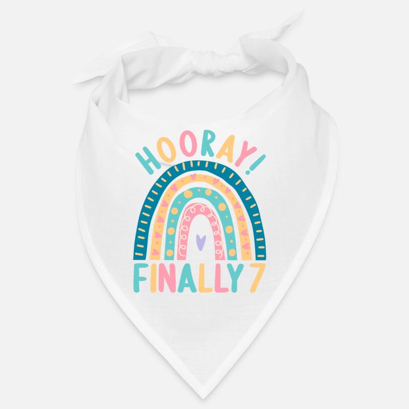 7 years Rainbow Rainbow 7th birthday Bandana