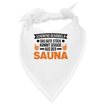 Sauna Saunieren Saunagänger - Bandana - Weiß - Vorne