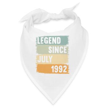 Geboren July 1992 30 Jahre 30er 30.Geburtstag - Bandana - Weiß - Vorne