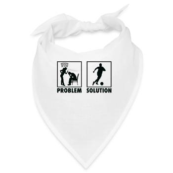 Soccer Soccer Player Football Statement Problem - Bandana - Weiß - Vorne