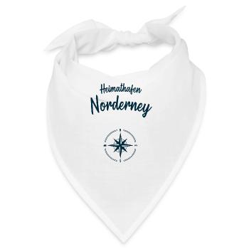 Heimathafen Norderney Nordsee Segeln - Bandana - Weiß - Vorne