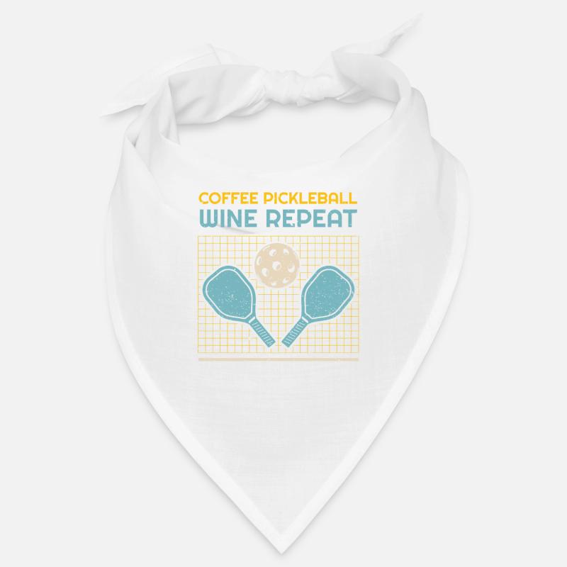Coffee Pickleball Wine Repeat Bandana