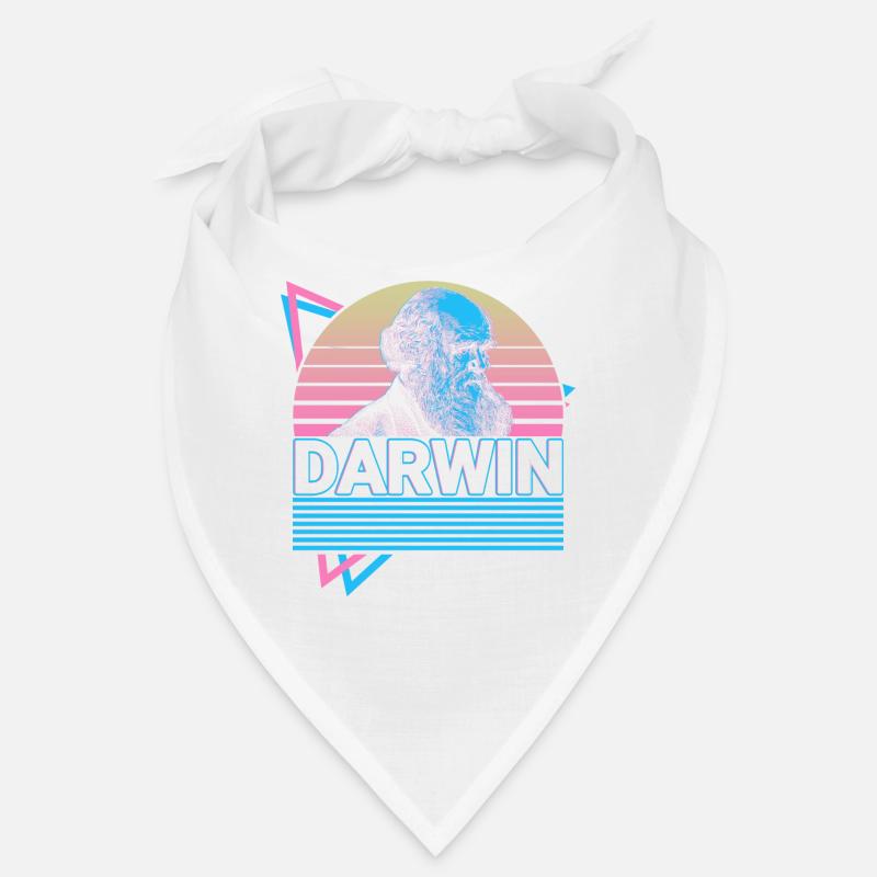 Charles Darwin Evolutionstheorie Retro Geschenk - Bandana - Weiß