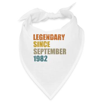 Geboren September 1982 40 Jahre 40er 40.Geburtstag - Bandana - Weiß - Vorne